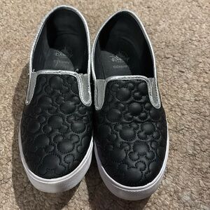 Black Slip On Puffy Disney Shoes Women's Size 8